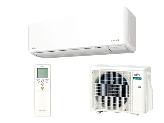 Fujitsu AIRSTAGE ASEH07KMCG/AOEH07KMCG 2kW oldalfali inverteres split klíma